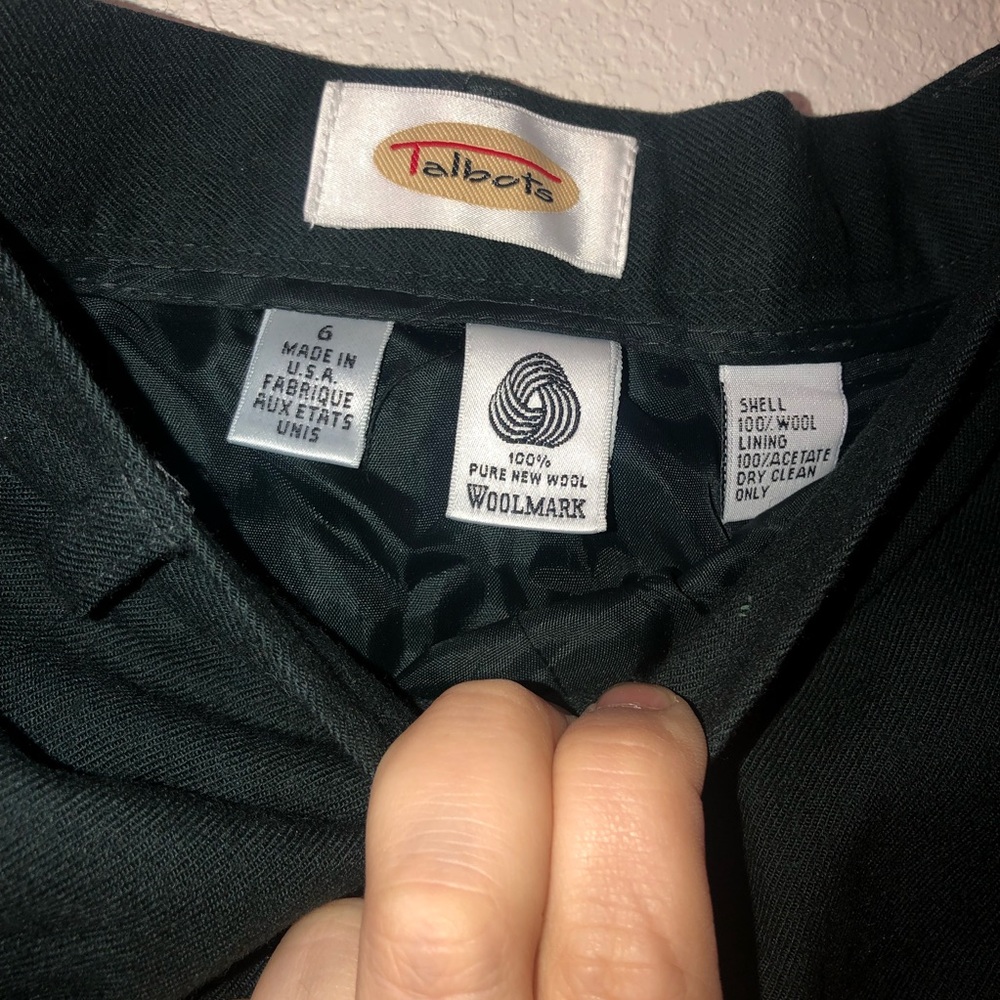 Dark hunter green wool dress pants! Talbots! 💚
